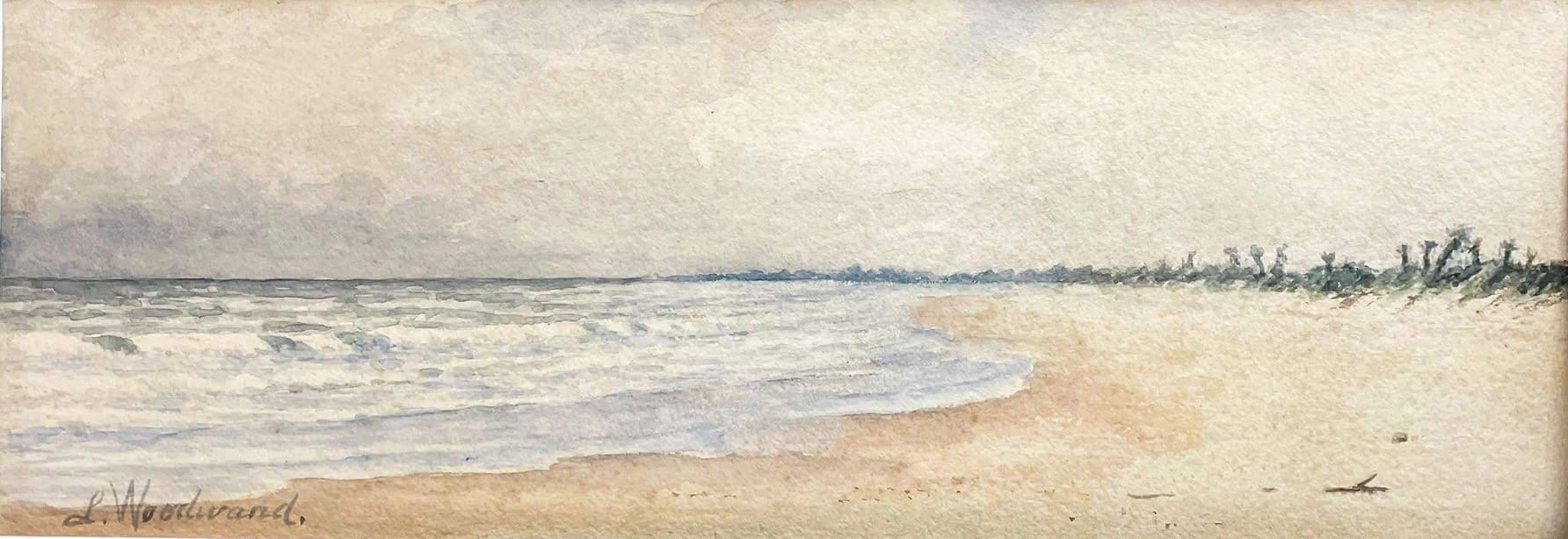Woodward watercolor Florida coastal scene small