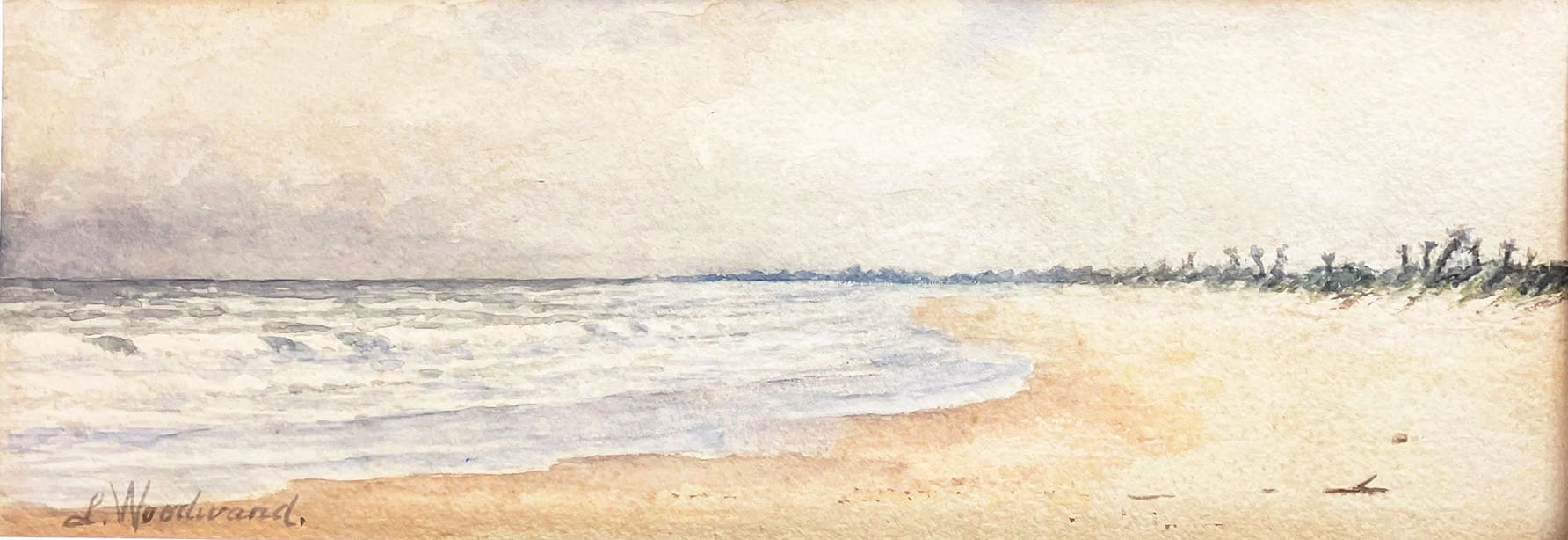 Woodward watercolor Florida coastal scene small